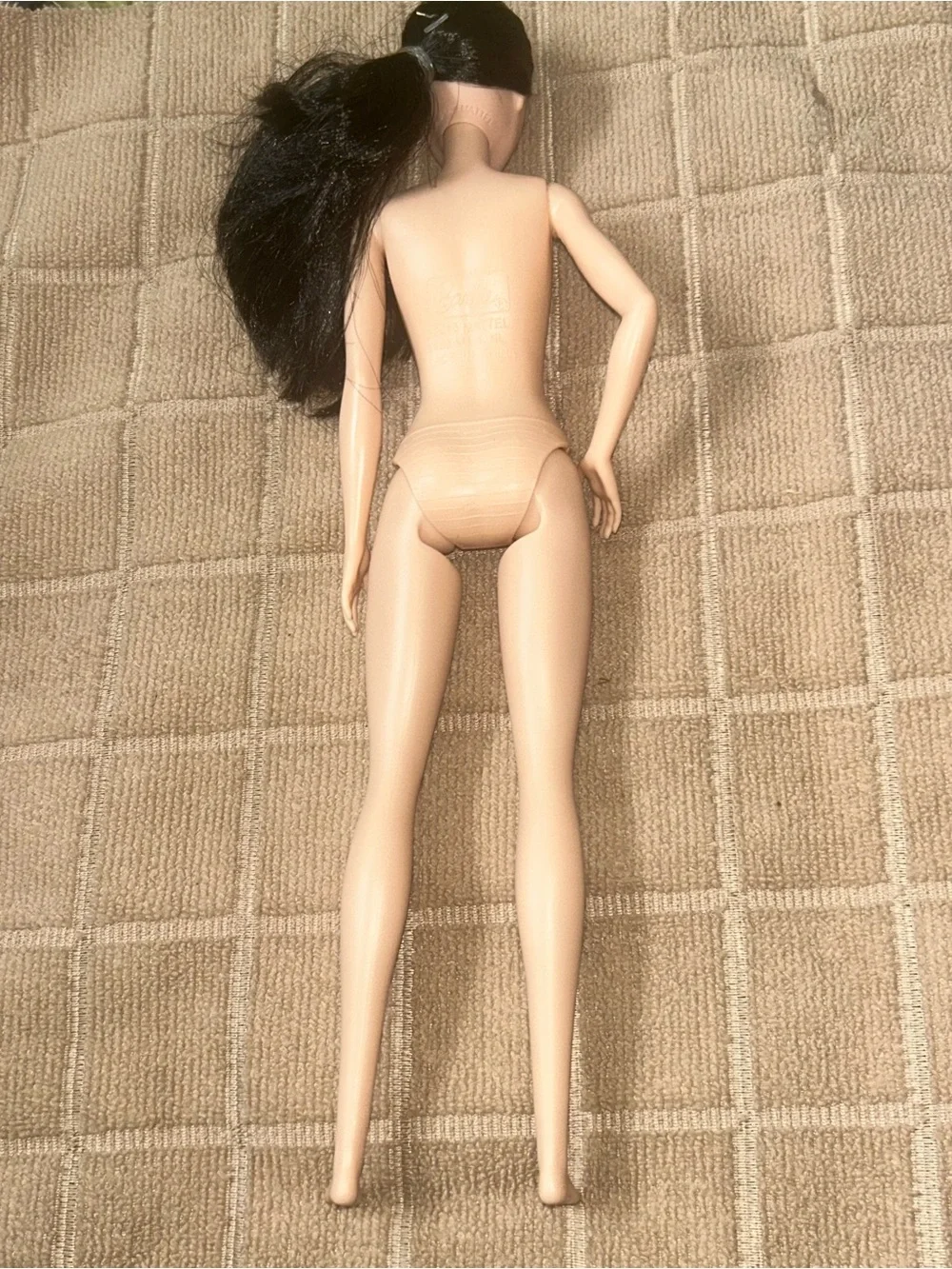 Barbie Doll with Black Hair and Neutral Skin Tone